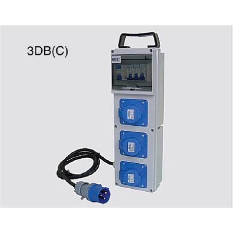 Portable Distribution Box 220V, 3 Way Portable Distribution